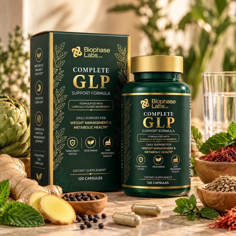 Biophase Labs Complete GLP Support Formula, 120 vegetable capsules